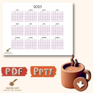 Calendario 2025 Rosa